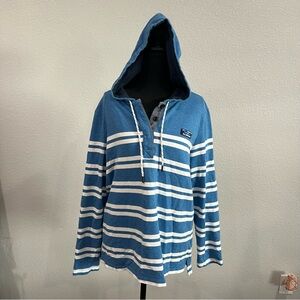 L.L. Bean Blue and White Casual Hoodie Size Women’s XL petite